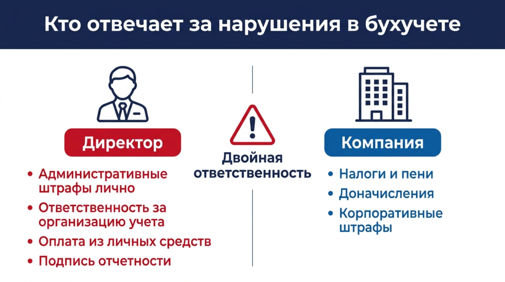 кто отвечает за нарушения в бухучете