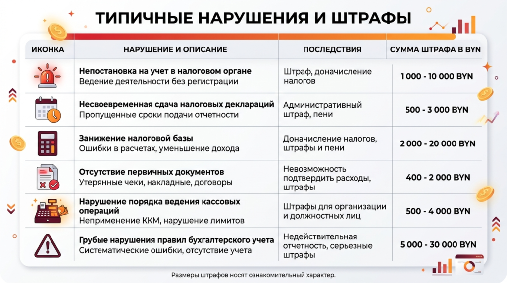 Типичные нарушения